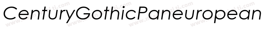 CenturyGothicPaneuropean ExtraBold字体转换